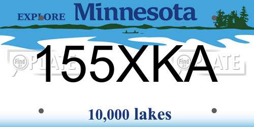 155XKA Minnesota License Plate