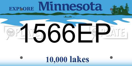 1566EP Minnesota License Plate