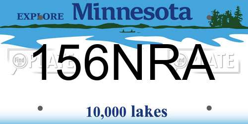 156NRA Minnesota License Plate