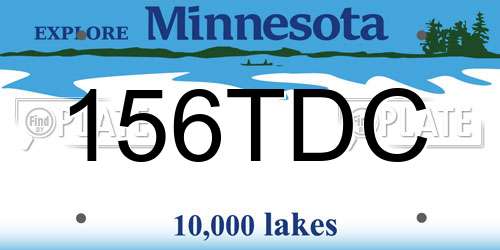 156TDC Minnesota License Plate