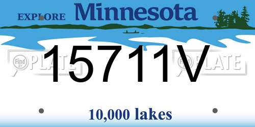 15711V Minnesota License Plate