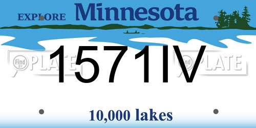 1571IV Minnesota License Plate