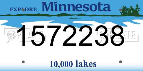 1572238 Minnesota License Plate