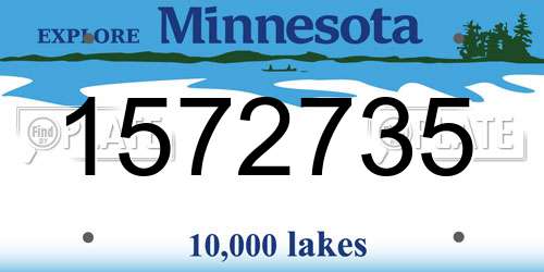 1572735 Minnesota License Plate