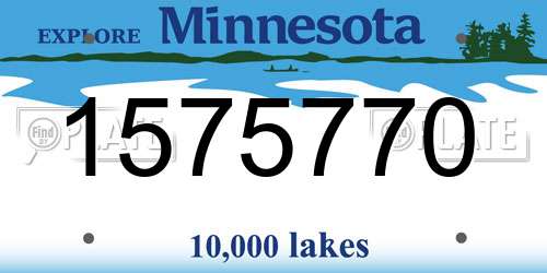 1575770 Minnesota License Plate