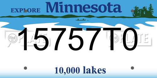15757T0 Minnesota License Plate