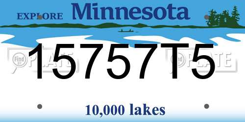 15757T5 Minnesota License Plate