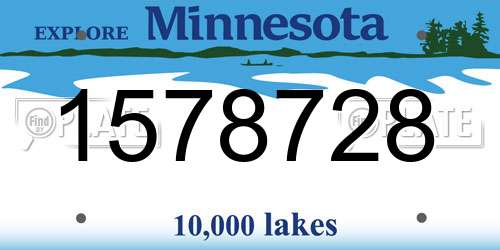 1578728 Minnesota License Plate