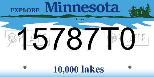 15787T0 Minnesota License Plate
