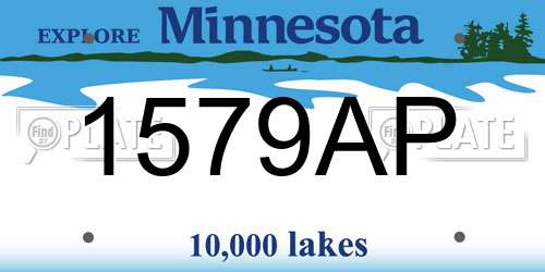 1579AP Minnesota License Plate