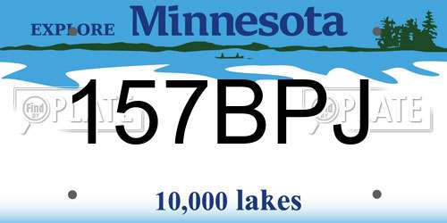 157BPJ Minnesota License Plate