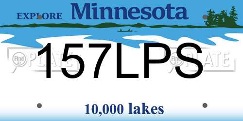 157LPS Minnesota License Plate