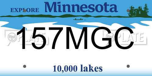 157MGC Minnesota License Plate