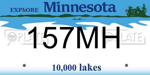 157MH Minnesota License Plate