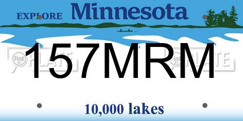 157MRM Minnesota License Plate