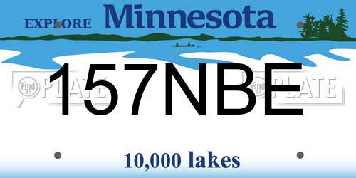 157NBE Minnesota License Plate
