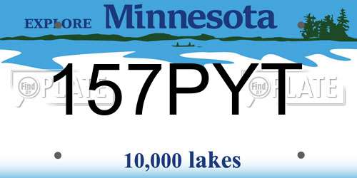 157PYT Minnesota License Plate