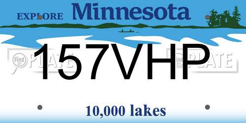 157VHP Minnesota License Plate