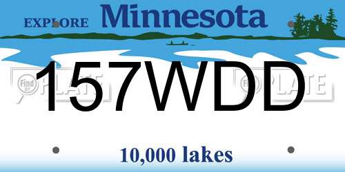 157WDD Minnesota License Plate