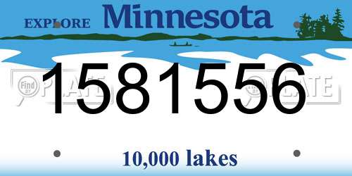 1581556 Minnesota License Plate