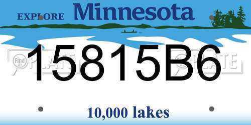 15815B6 Minnesota License Plate