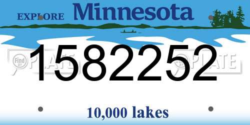 1582252 Minnesota License Plate