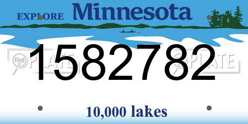 1582782 Minnesota License Plate