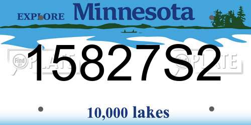 15827S2 Minnesota License Plate