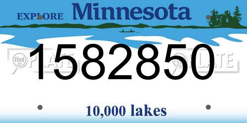 1582850 Minnesota License Plate
