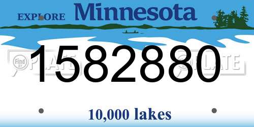 1582880 Minnesota License Plate