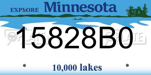 15828B0 Minnesota License Plate
