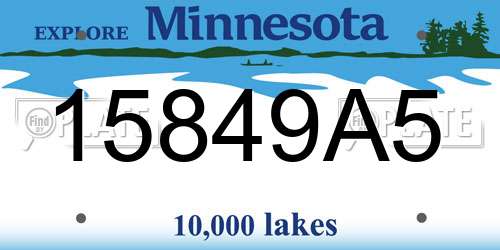 15849A5 Minnesota License Plate