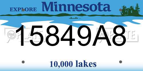 15849A8 Minnesota License Plate