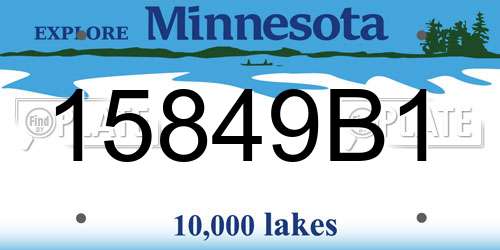 15849B1 Minnesota License Plate