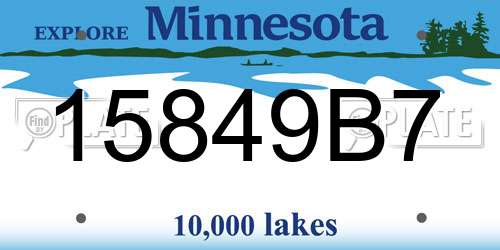 15849B7 Minnesota License Plate