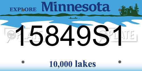 15849S1 Minnesota License Plate
