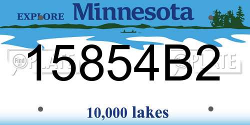 15854B2 Minnesota License Plate
