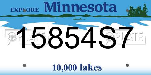15854S7 Minnesota License Plate