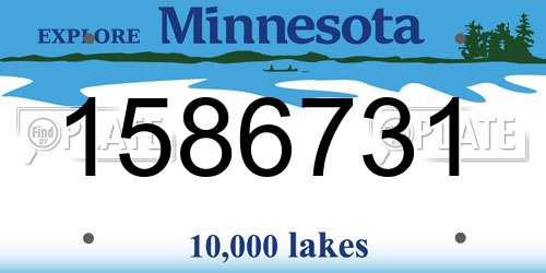 1586731 Minnesota License Plate