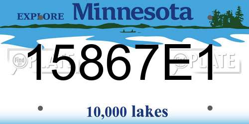 15867E1 Minnesota License Plate