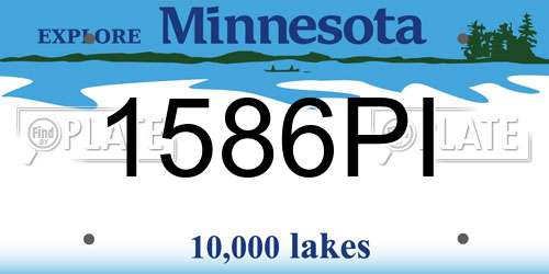 1586PI Minnesota License Plate