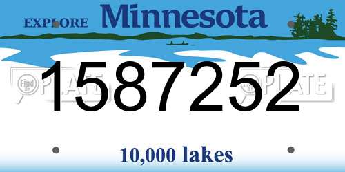 1587252 Minnesota License Plate