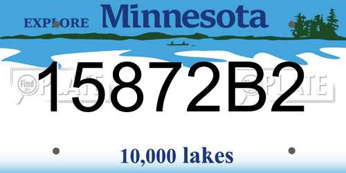 15872B2 Minnesota License Plate