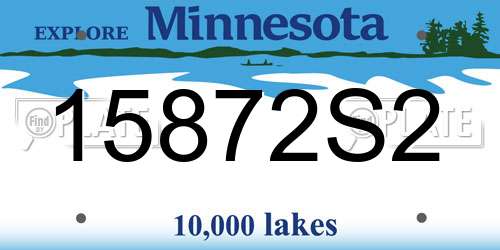 15872S2 Minnesota License Plate
