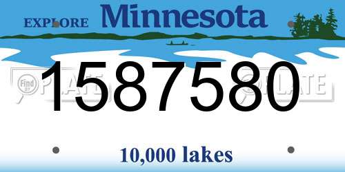 1587580 Minnesota License Plate