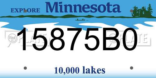 15875B0 Minnesota License Plate