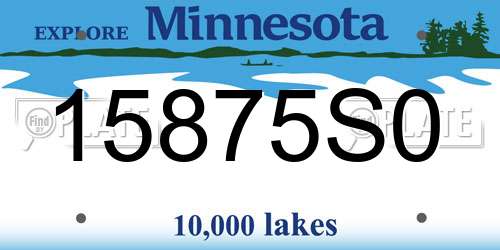 15875S0 Minnesota License Plate
