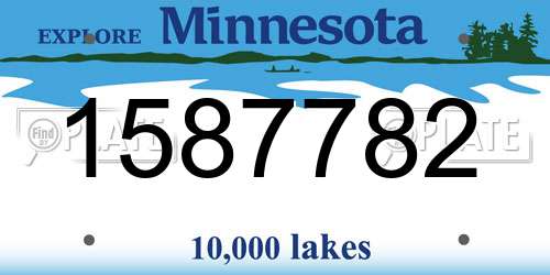 1587782 Minnesota License Plate