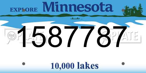 1587787 Minnesota License Plate