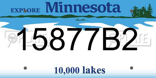 15877B2 Minnesota License Plate